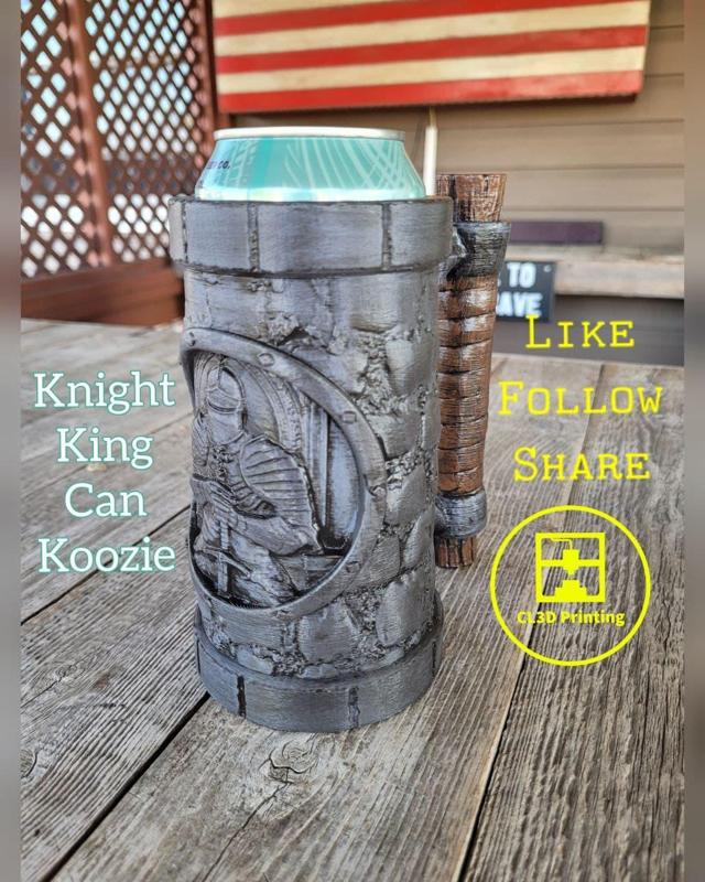Knight King's Throne Can Koozie - Tall Boy & 12 ounce