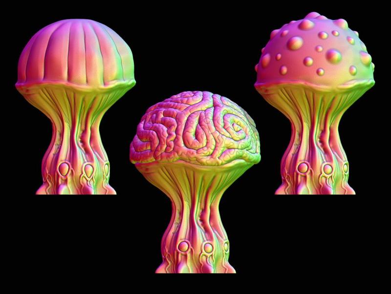 Tabletop plant: "Mushroom Set A2" (Alien Vegetation 54)