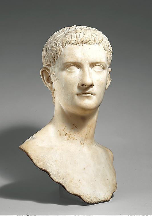 Marble portrait bust of the emperor Gaius, known as Caligula