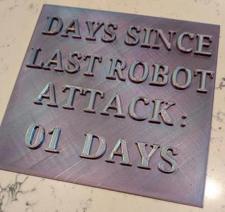 Robot Attack Sign   