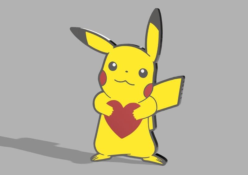 Pokemon-Valentine Pikachu Led Lamp