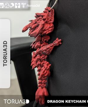 Articulated Dragon Keychain 006 by TORUA3D