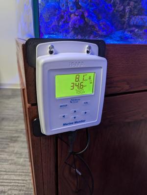 Bracket for a Hanna Marine Monitor Salinity and PH probe