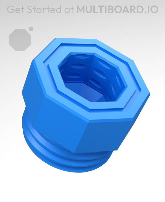 9 mm Big Thread, Push-Fit Head, Small Thread Hole, Bolt