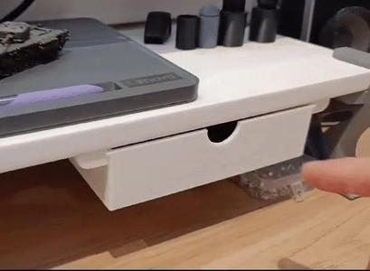 Monitor riser/stand drawer