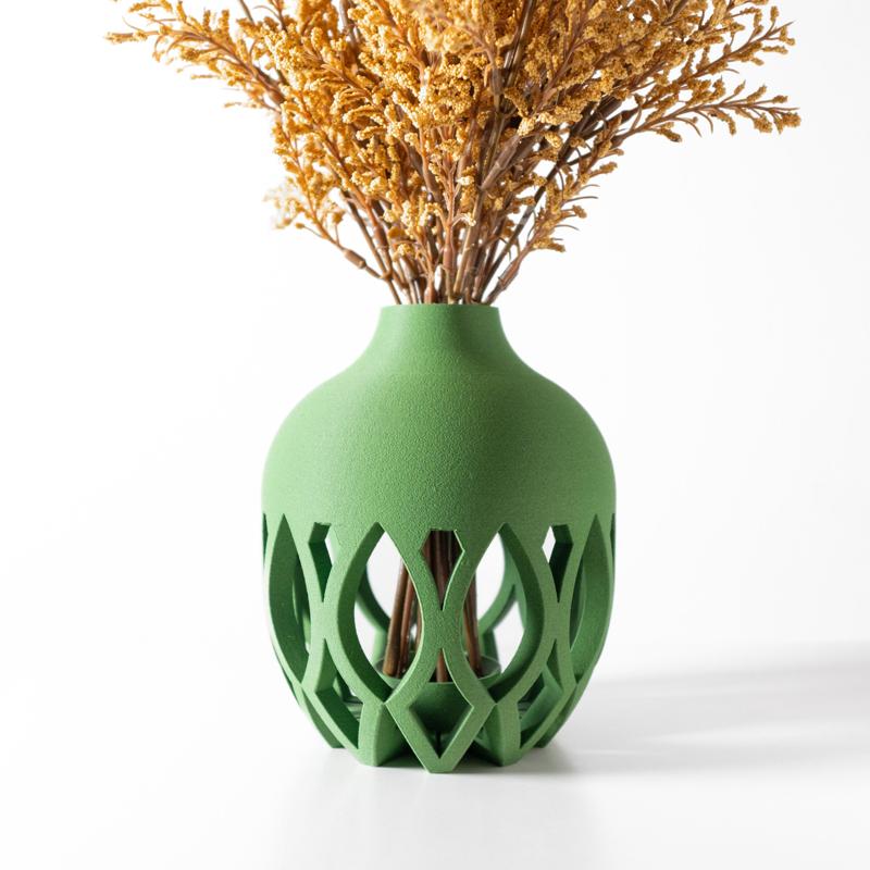 The Kova Short Vase, Modern and Unique Home Decor for Dried and Preserved Flower Arrangement