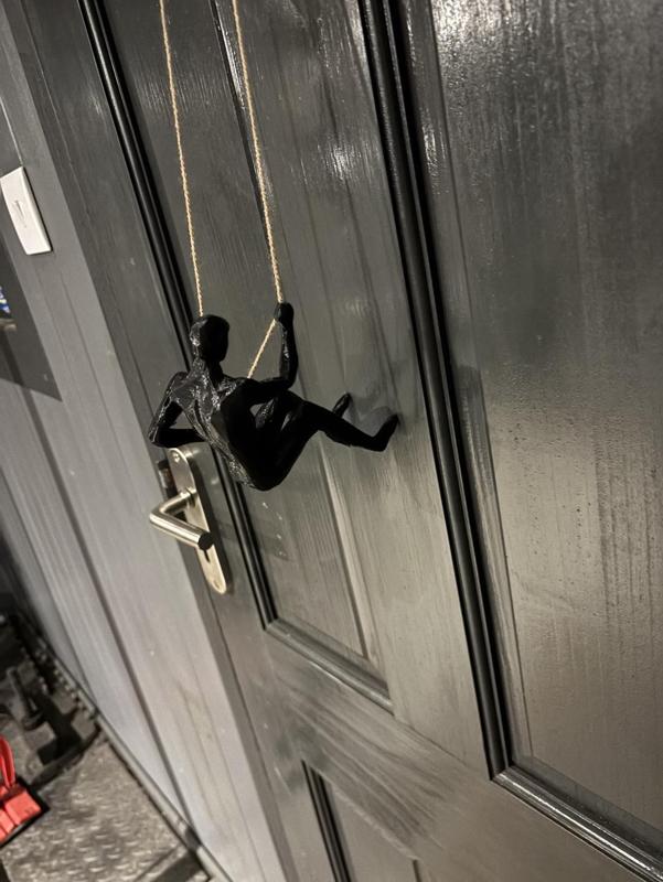 Climbing / Abseiling man wall art