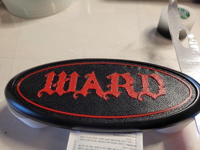 Blank Ford logo insert for adding your own text or logo