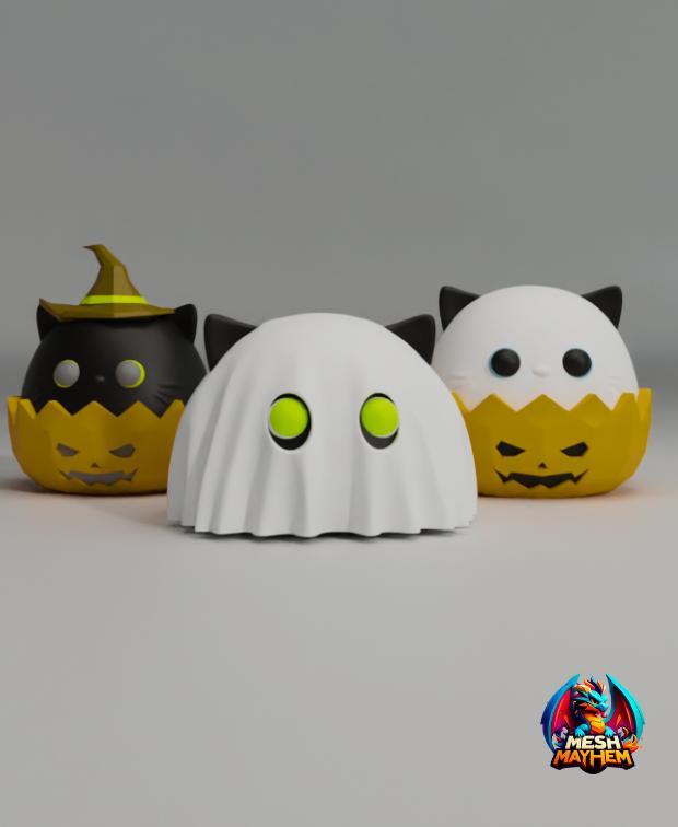 Halloween Kitten Decorations - STL and 3MF Files