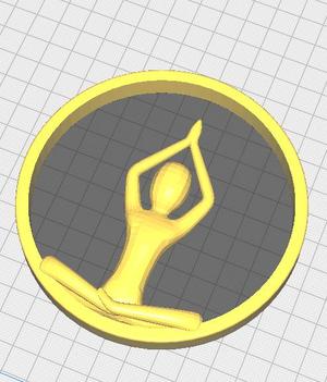 Yoga girl ring con base.stl
