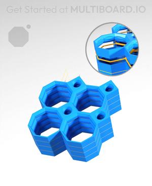 2x2 Multiboard Core Tile - x4 Multi-Material Stack