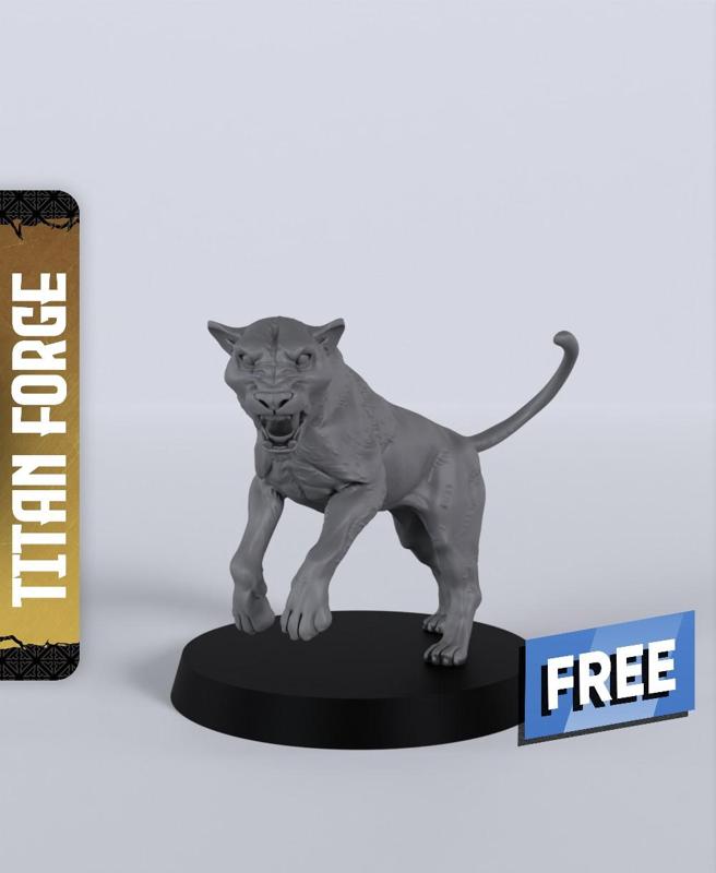 Panther - With Free Dragon  - 5e DnD Inspired for RPG and Wargamers