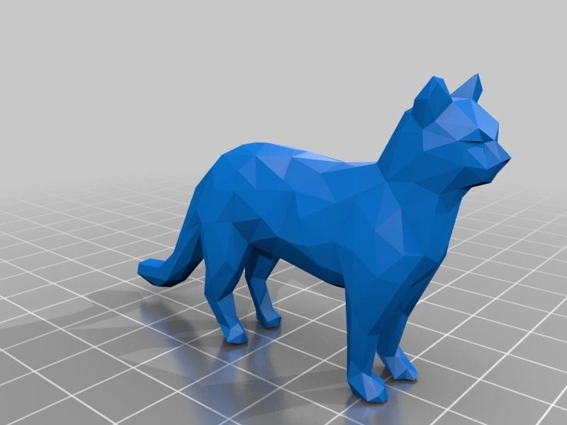 low poly cat