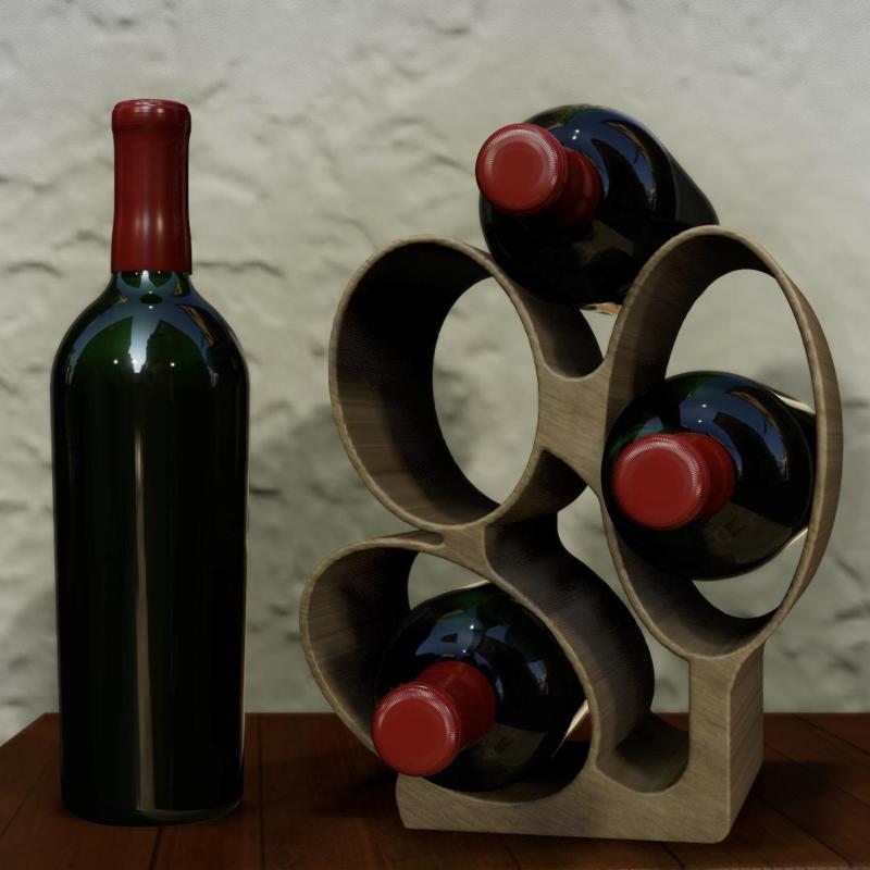 WINE RACK FOR 4 BOTTLES
