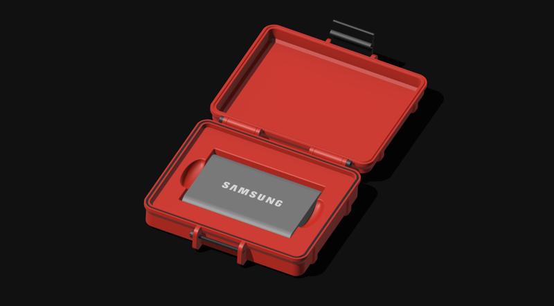 Samsung T9 SSD external drive storage box