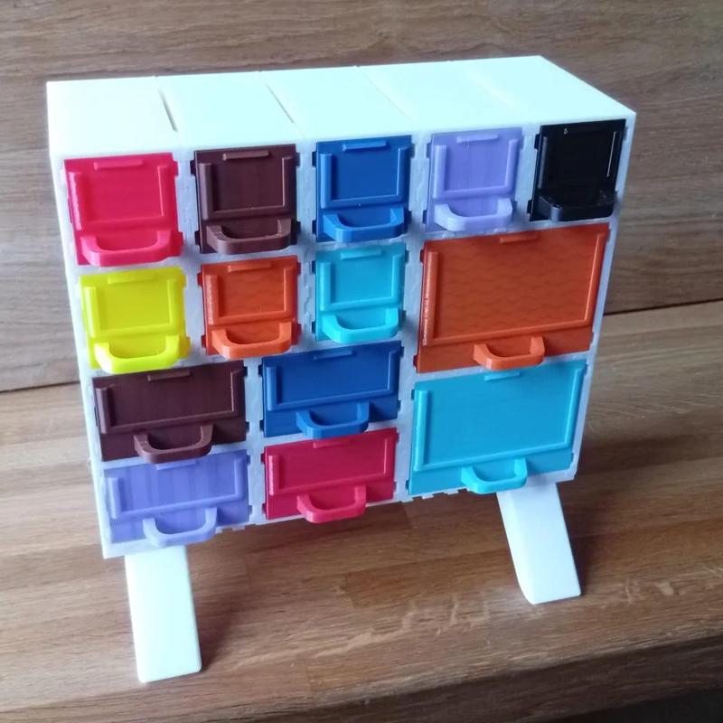 modular drawer storage (Skadis)   