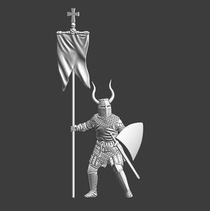 Medieval Teutonic Knight - with banner