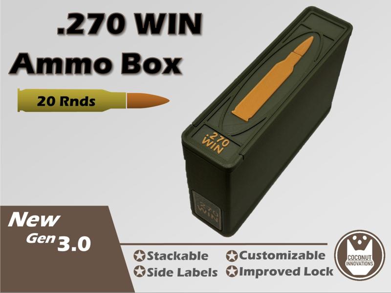 Ammo Storage Box .270 Winchester .270 WIN 20 Round