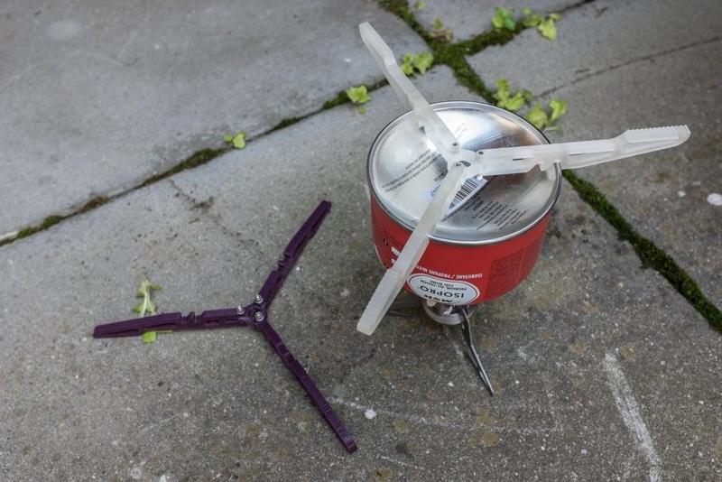 Backpacking stove stand 