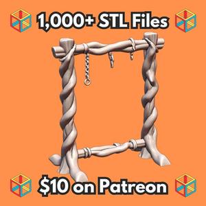 28mm DND Eerie Gallows Torture Rack for Sinister Settings MineeForm FDM 3D Print STL File
