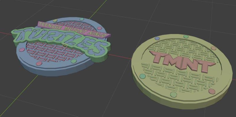 Teenage Mutant Ninja Turtle Manhole cover NO AMS.stl