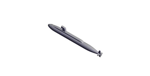 1/2400 Scale USS Benjamin Franklin Class SSBN-640.stl