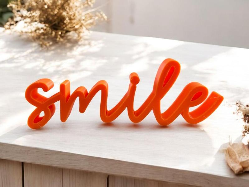 Smile lettering