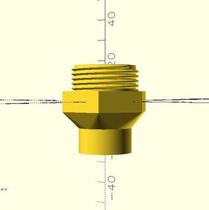 1'' male to 1/2'' female BSP adapter