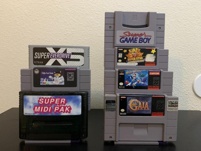 Universal SNES Cartridge Stands (NTSC + PAL) (4x and 1x)