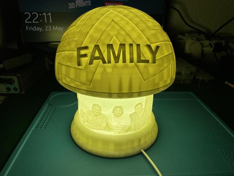 Night lamp lithophane.