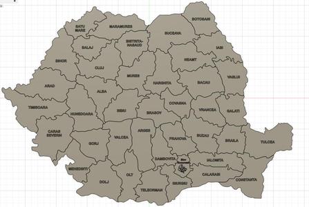 Romania County map