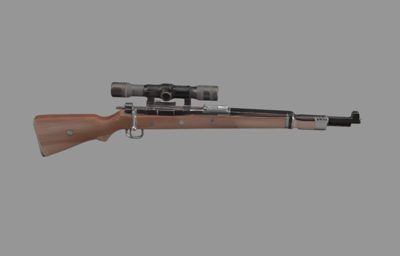 German K98 Sniper Rifle with scope