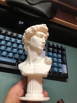 David on podest By Michelangelo 