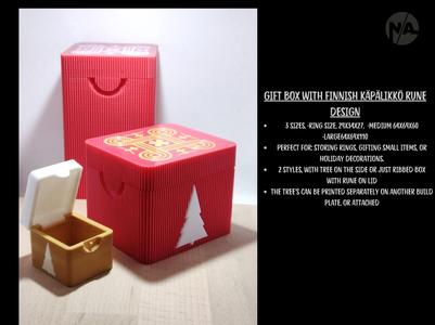 Christmas gift Box with Finnish Rune Design