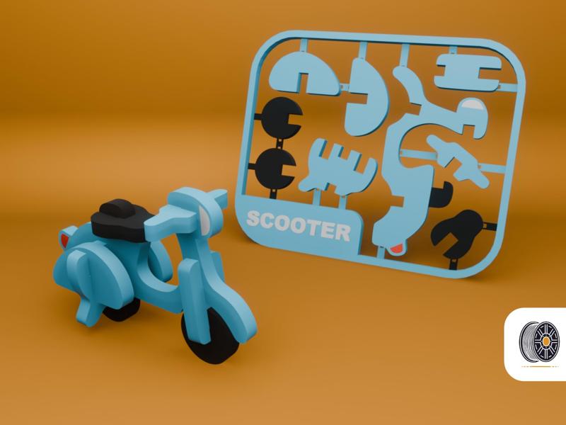 Cute Scooter Kit Card | AMS ready