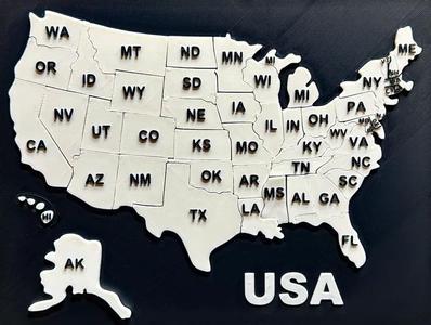 puzzle mappa USA magnetico