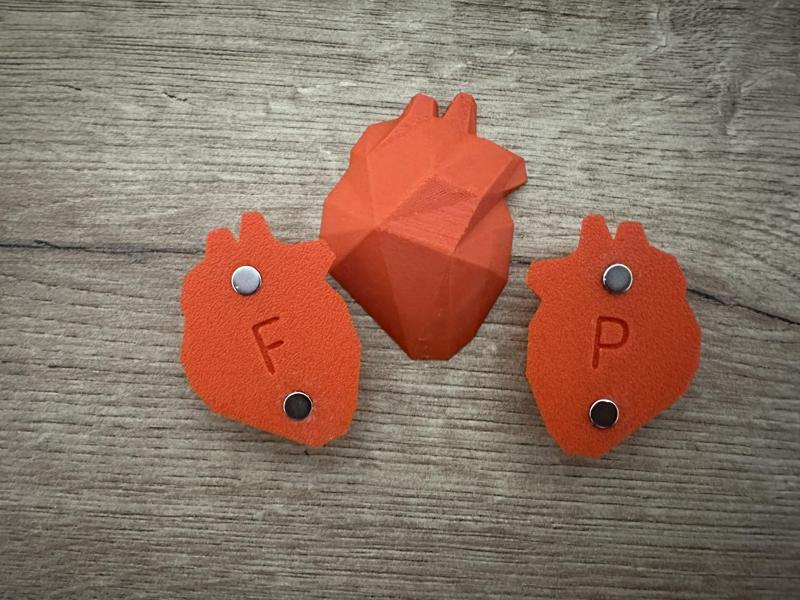 Heart Low Poly in parts with magnets - you could custom