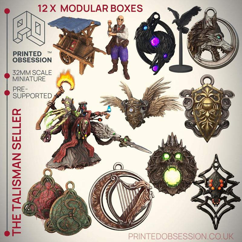 Talisman Seller - 26 Models - Minis, Enviroment & Props - PRESUPPORTED - 32mm scale