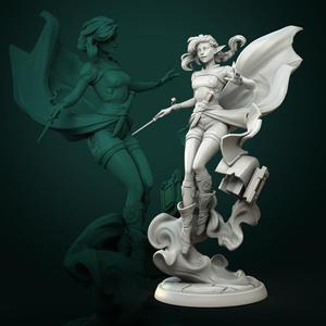 Vaelia Arra, sorcerer 75mm and 32mm pre-supported