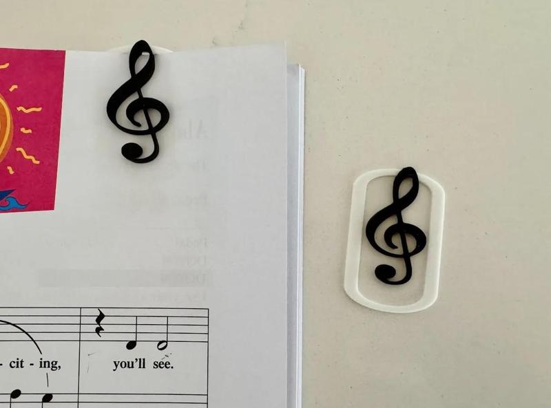Music Paperclip Bookmark: Treble Clef