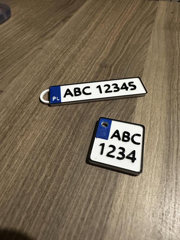Keychain license plate PL