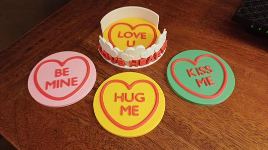 Love Hearts Drinks Coasters