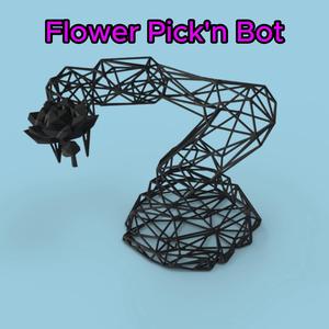 Flower pickn robot - resin print - pre-supported