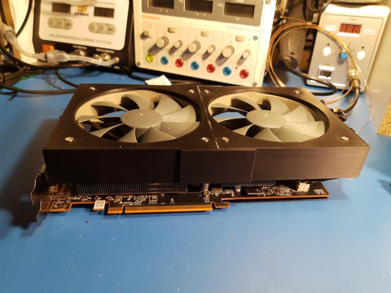 Noctua 140 mm Fan Replacement Mod for PowerColor Red Dragon Radeon RX 5700 XT