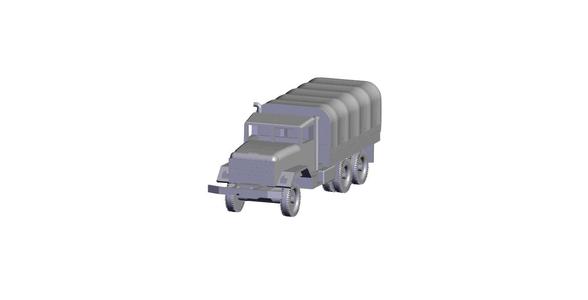 1/72 Scale M925 5 Ton Truck with Cover.stl