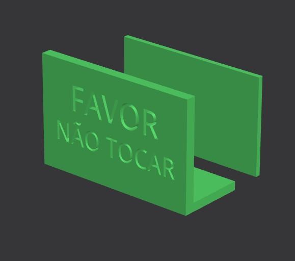 Placa Favor Não Tocar