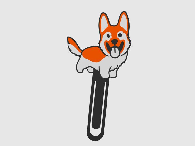BookMark German Shepherd Dog Puppy Cute Kawaii