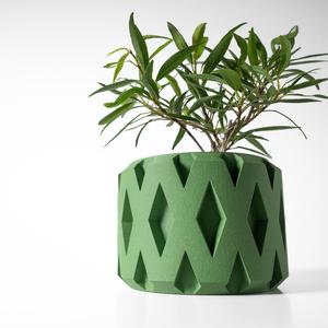 The Rano Planter Pot with Drainage Tray & Stand: Modern and Unique Home Decor for Plants