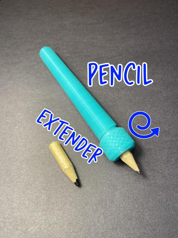 Pencil extender holder estensore per matita regolabile thread