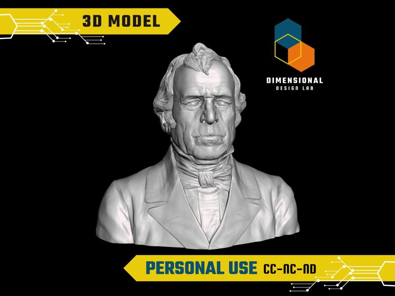 Zachary Taylor - High-Quality STL File for 3D Printing (PERSONAL USE)
